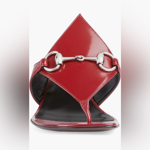 New Authentic Gucci Horsebit Kitten Heel Flip Flop - Picture 4 of 5